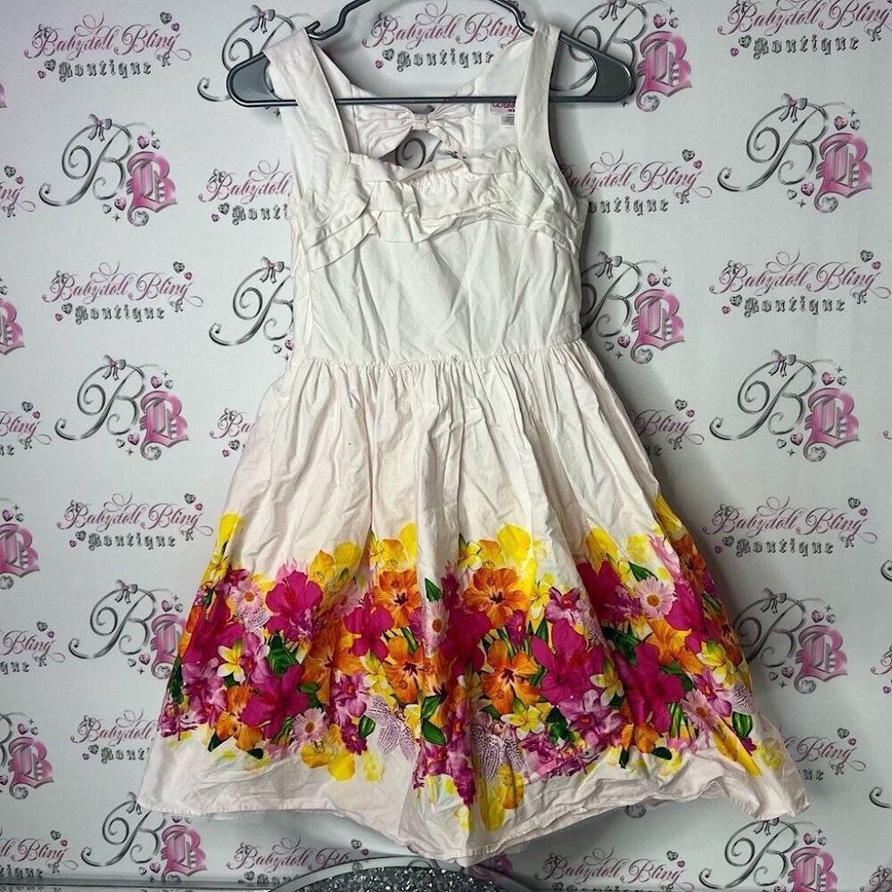 Bloome de jeune fille dress Charming Floral Kids Dress in White and Pink flowers